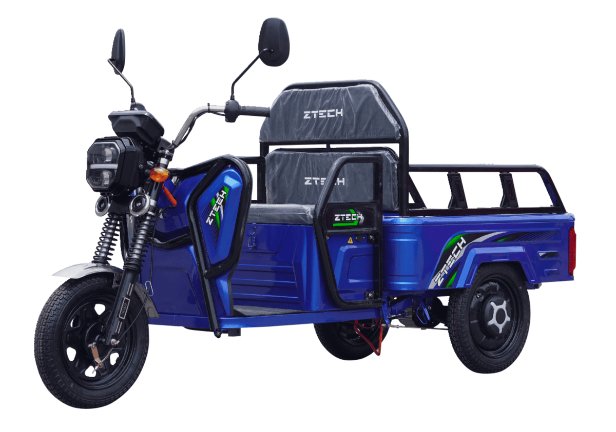 Triciclo commerciale elettrico ZT-92A – colore AZZURRO