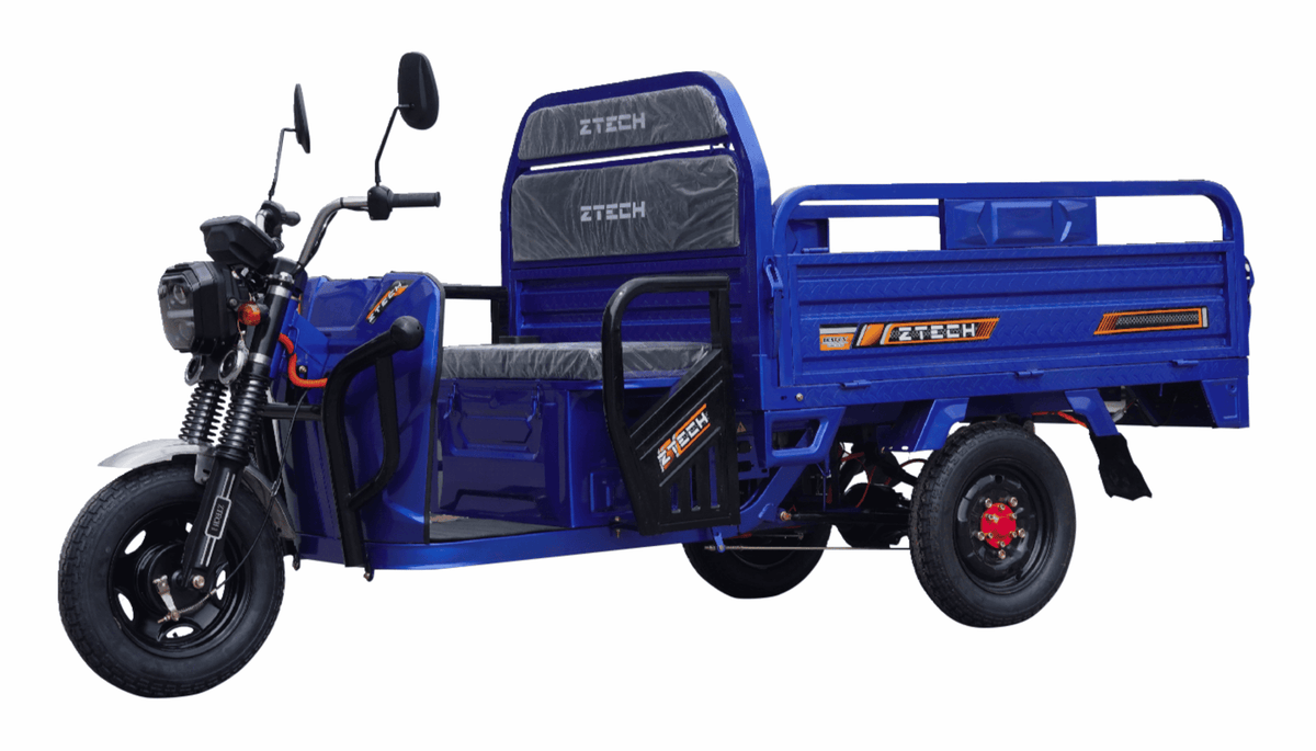 Triciclo commerciale elettrico ZT-92B – colore AZZURRO