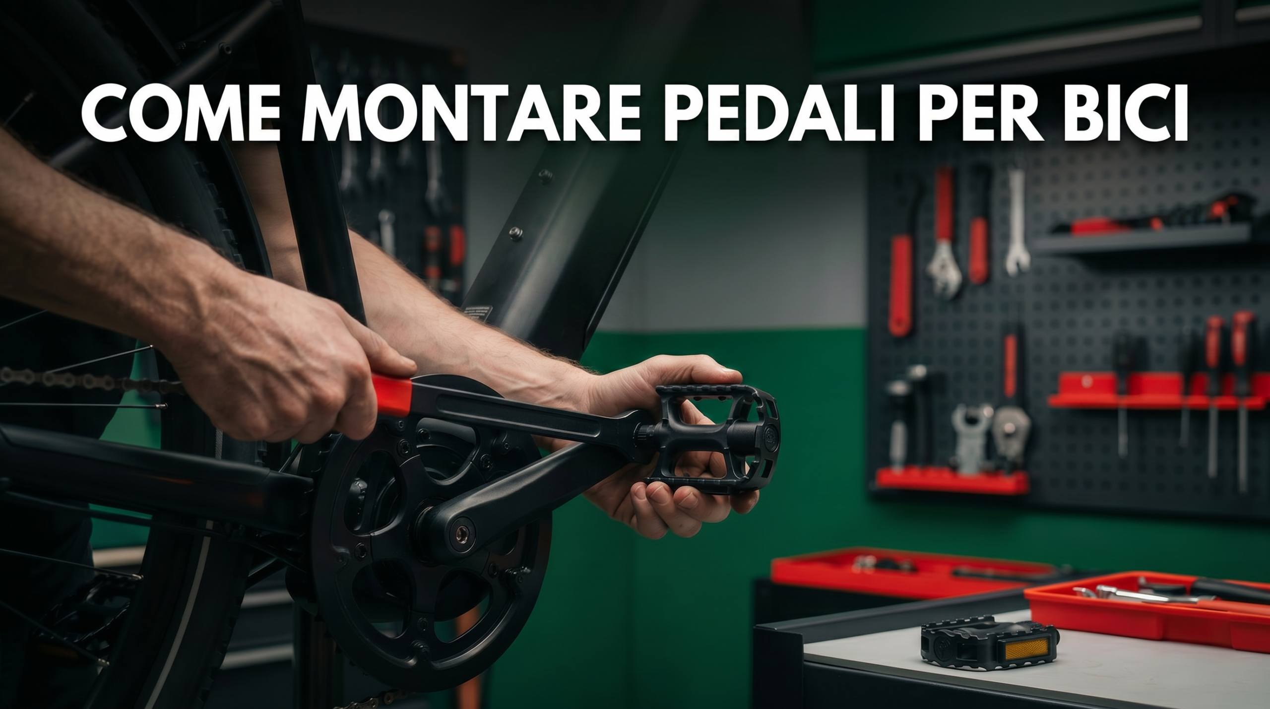 Guida su come montare pedali per bici urbana ed e-bike in un'officina ZTech.
